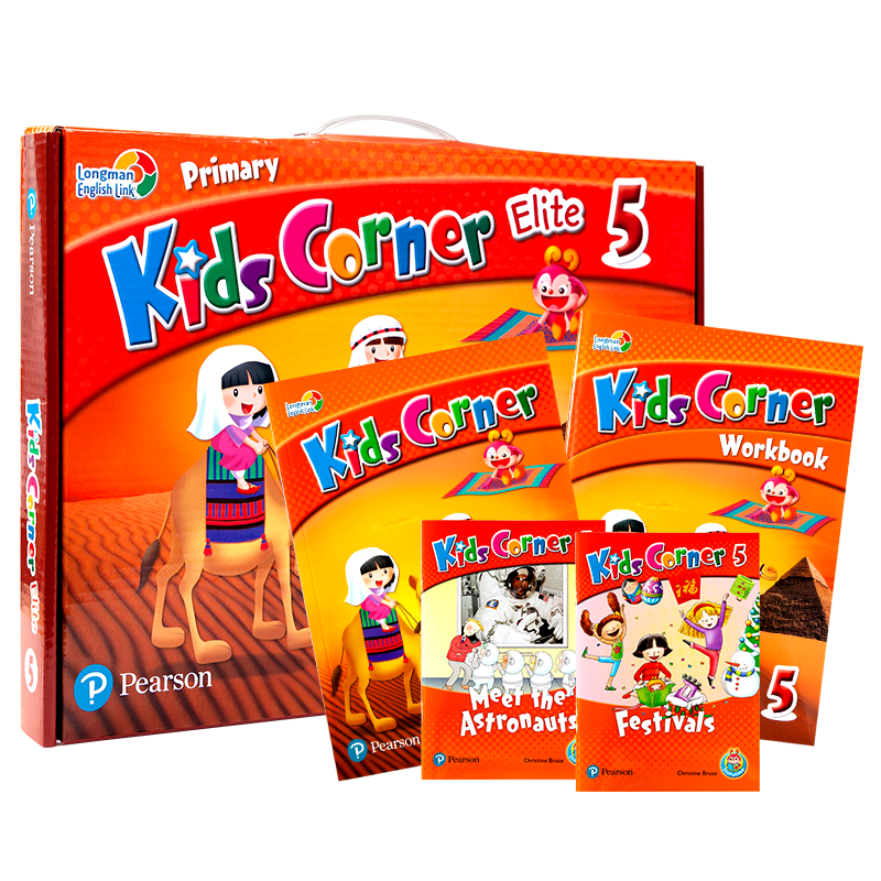 kidscorner5级别进口原版培生朗文直通车少儿英语课程套装含书本活动