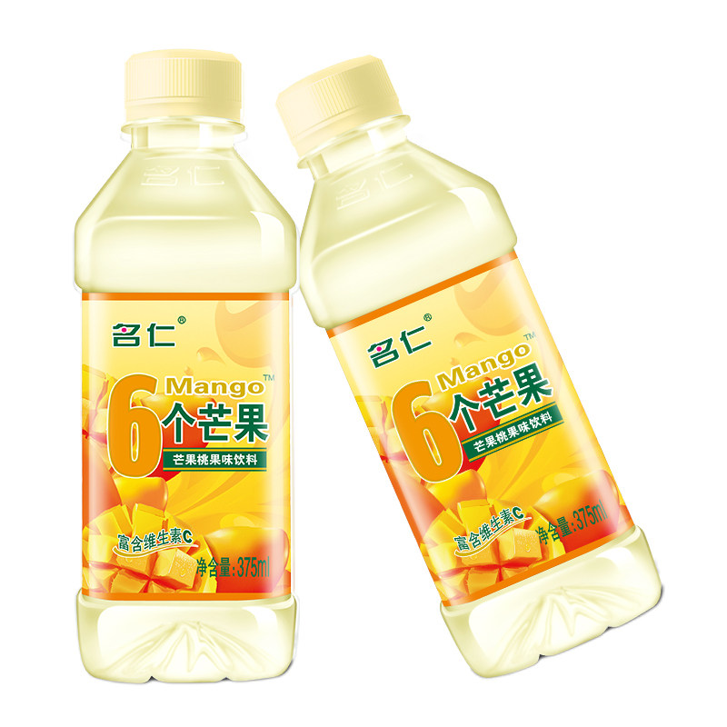 名仁维生素饮料6个芒果果味饮品补充维生素c饮料375ml24瓶整箱