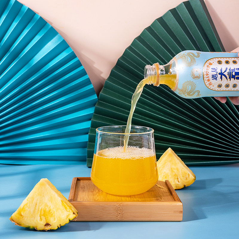 汽水果汁遇见大京门菠萝碳酸饮料含量整箱500ml15果味