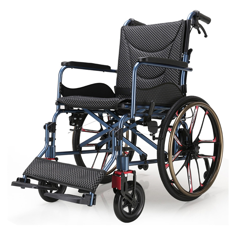 手动轮椅老人折叠轻便多功能减震瘫痪老年人小型手动轮椅