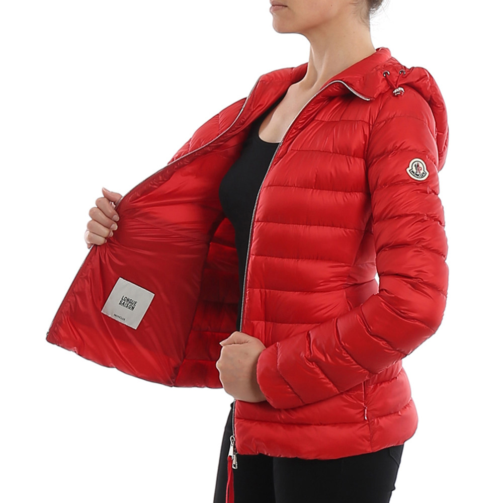 moncler蒙口盟可睐女士红色科技面料绗缝衬垫羽绒服