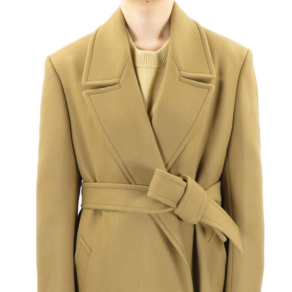 celine赛琳女士棕色羊绒大衣外套中长款新年礼物