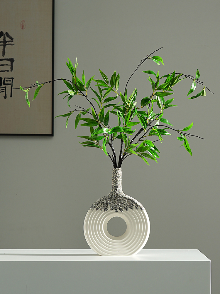 新中式禅意陶瓷花瓶摆件客厅玄关装饰品创意花器书房茶室古典摆设