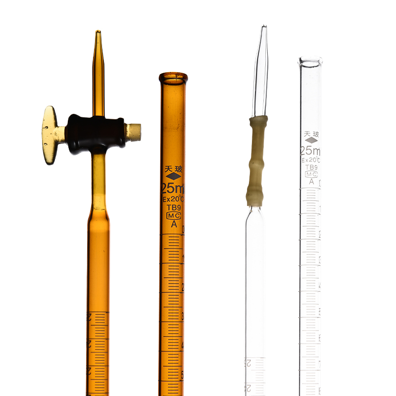 滴定管天玻实验室可过四氟10ml25ml50ml100ml酸式线聚蓝白棕色其它