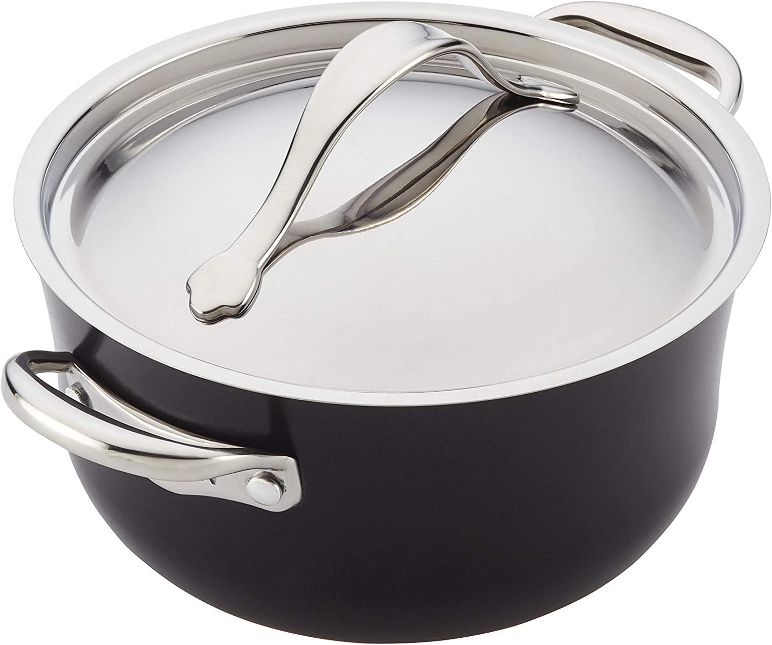 美国代购anolonnouvelle铜芯硬质氧化铝不粘锅荷兰汤锅汤锅