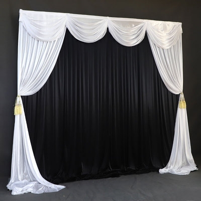 白事灵堂布置纱幔殡仪馆丧事葬礼幕布灵棚孝堂背景装饰白布节庆布艺