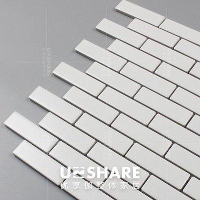 瓷砖长条白色亮光哑面陶瓷马赛克工字字贴北欧马赛克
