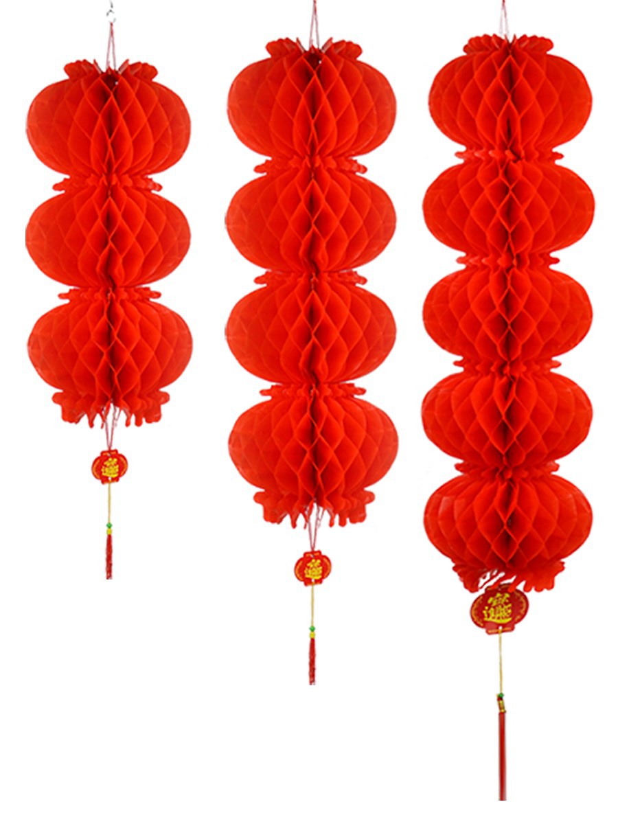 灯笼纸灯节日纸折折叠可折叠红纸纸质元旦新年灯笼