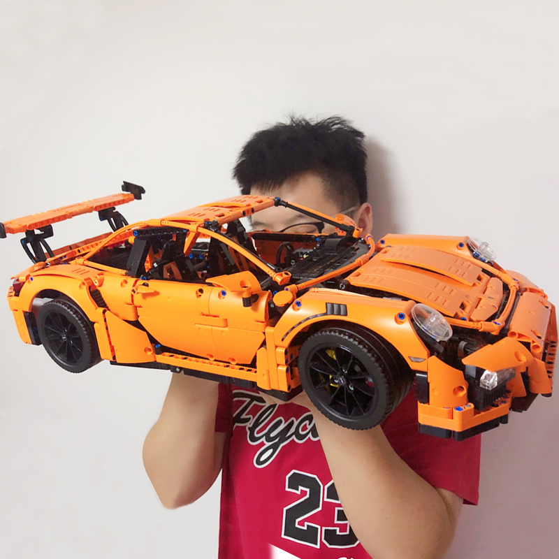 乐高保时捷911gt3男孩跑车系列积木拼装玩具模型建构