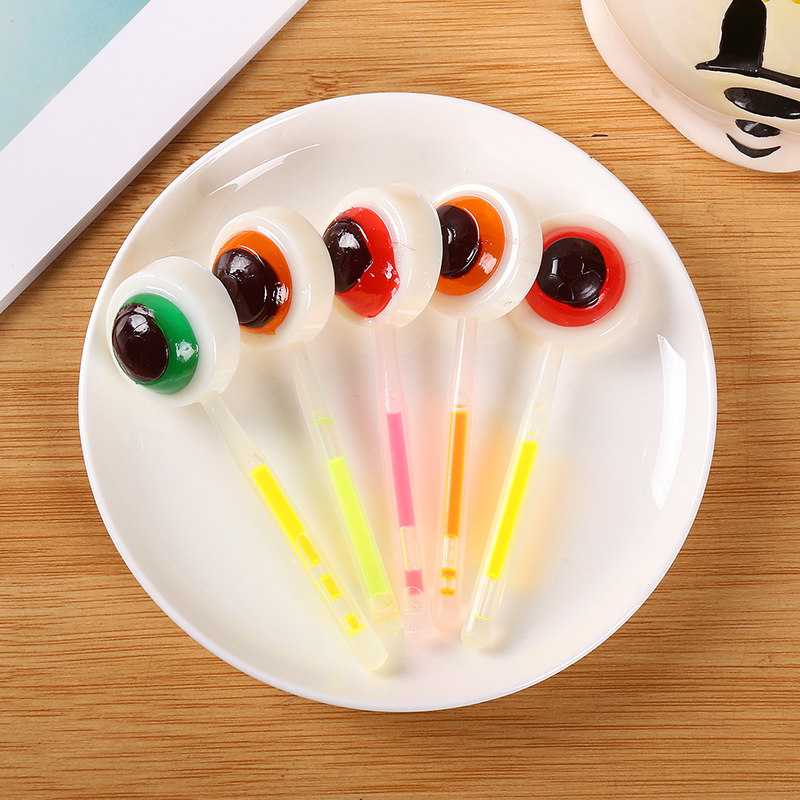 疯狂眼睛荧光棒棒糖30支盒装儿童创意万圣节恶搞糖果