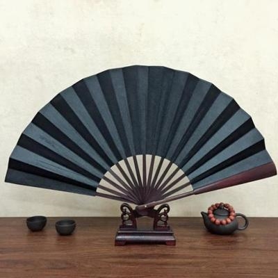 小号绢布白色题字中式空白布面布扇折扇折叠扇子 原价37.38元 现价18.