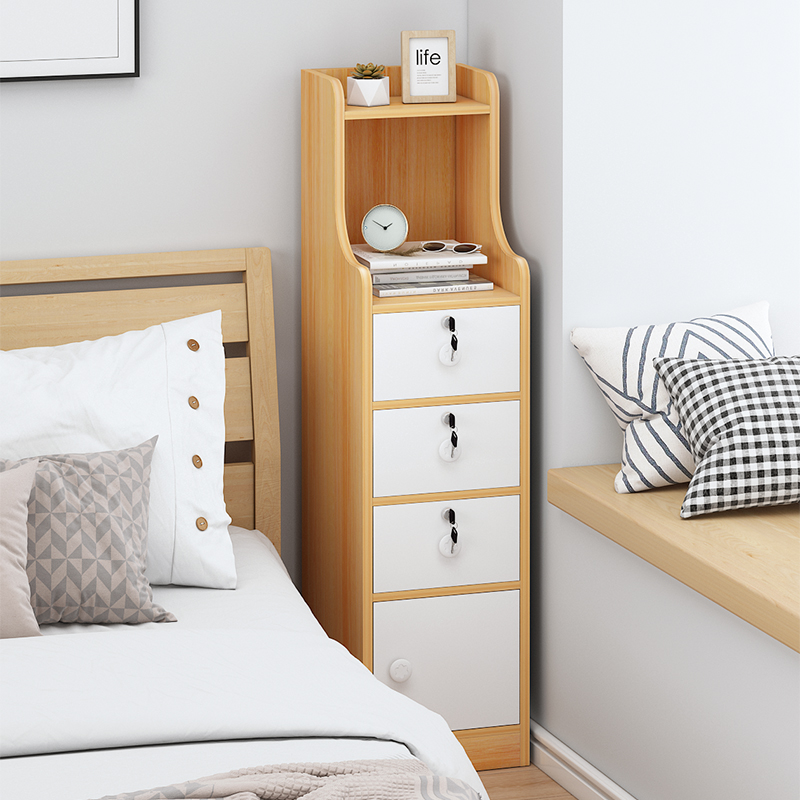 超窄床头柜抽屉式小型迷你缝隙床边柜轻奢现代简约卧室家用五斗柜