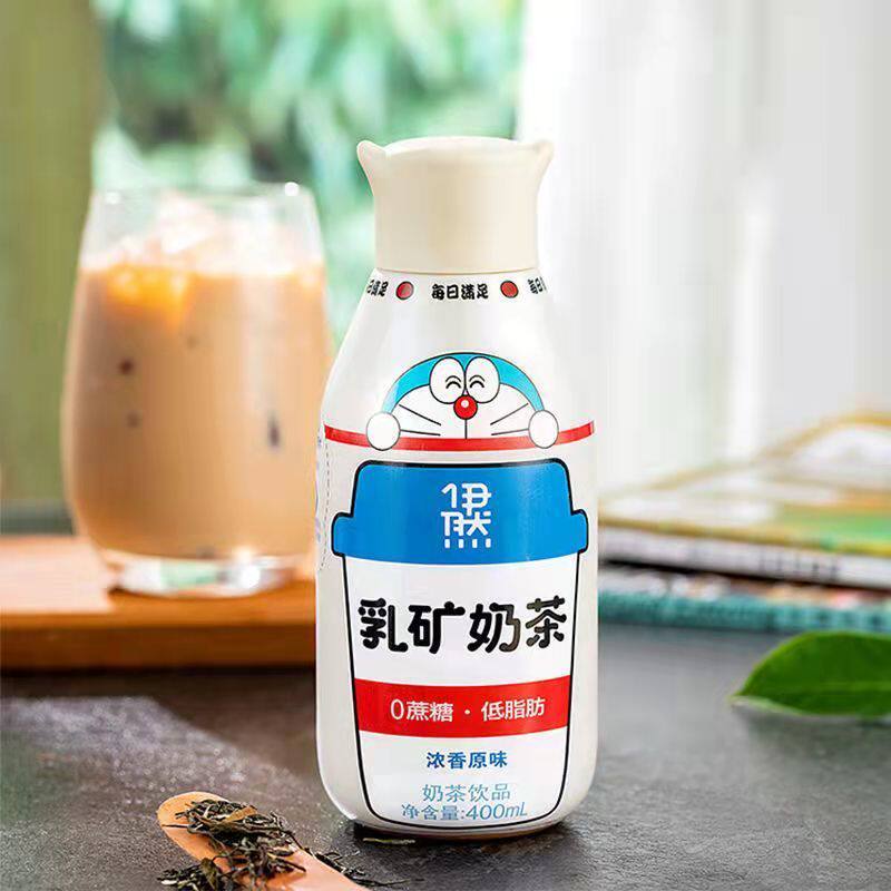6瓶伊利伊然乳矿奶茶翟潇闻推荐hellokitty联名依然牛角奶茶0糖