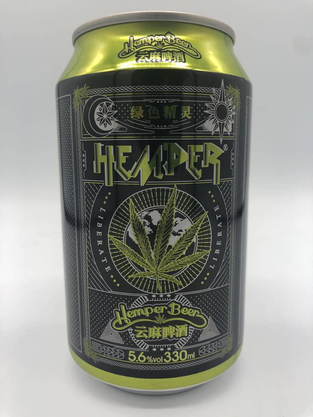 渺悦商贸hemper亨泊工业大麻啤酒绿色精灵云南啤酒