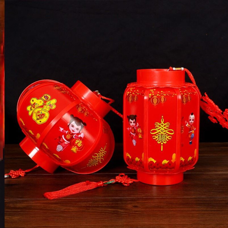 过年灯笼电池电动玩具手提小夜灯字儿表演汉服灯笼