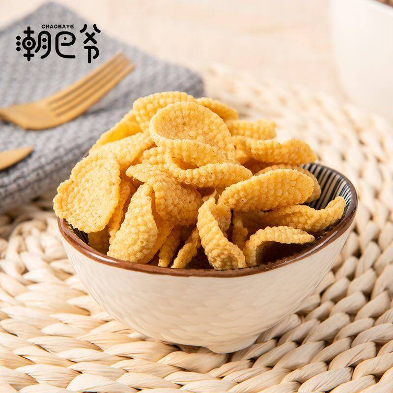 锅巴潮巴小米160g8袋膨化食品孜然麻辣辣味手工膨化食品