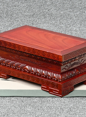 实木观音佛像加高家用关公定制底座