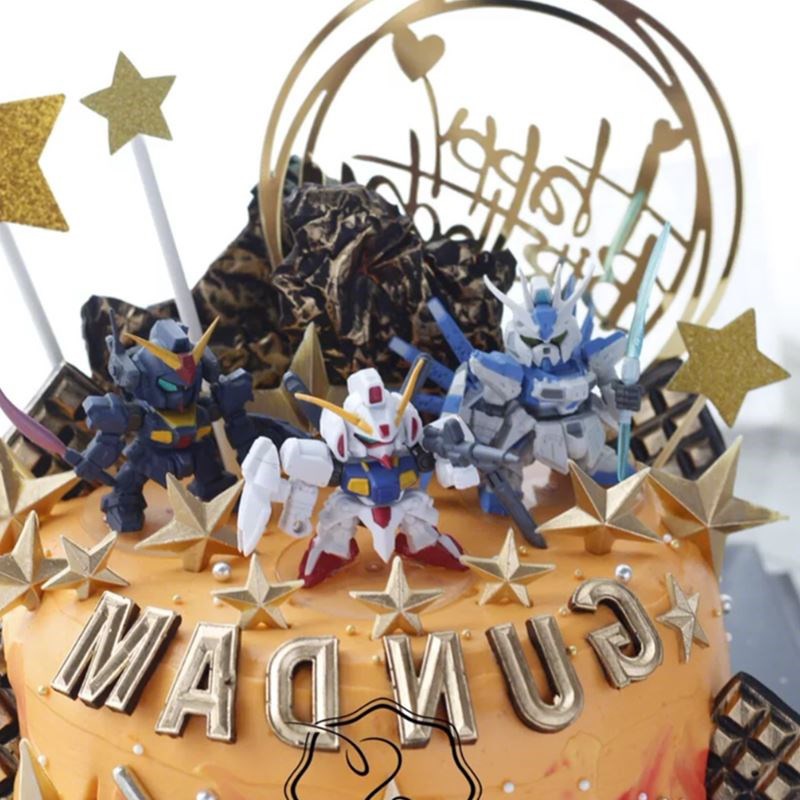 蛋糕高达敢达机器人装饰男友生日甜品机动战士节日装扮用品