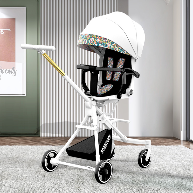 贝比途遛娃神器可坐可躺婴儿推车轻便折叠宝宝四轮推车