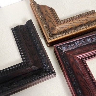 定制画框相框复古实木雕刻外框定做油画镜框相框