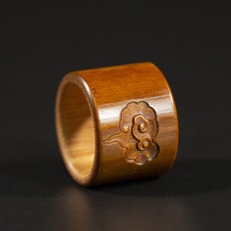 艺竹戒指雕刻竹子手把玉竹文玩竹情竹制扳指竹编