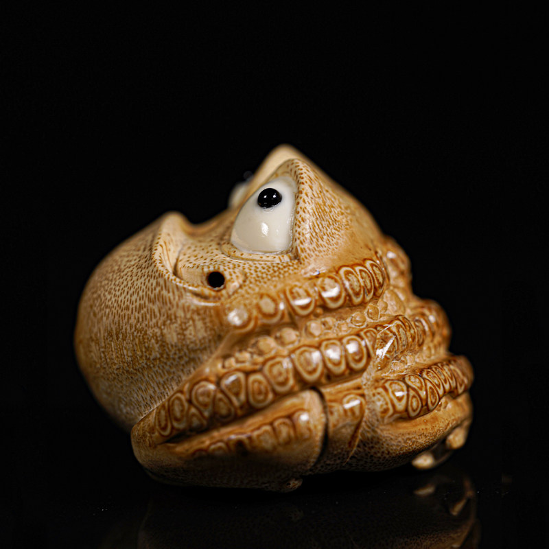 艺竹手把玉竹摆件家居雕刻家雕刻手工竹情竹玉竹编