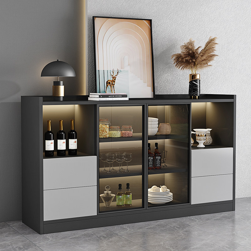 餐边柜现代简约酒柜一体碗柜厨房储物柜客厅柜子靠墙餐边柜