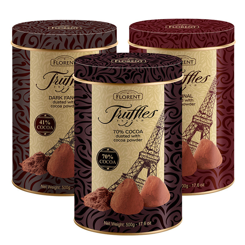 进口零食truffles法国乔慕松露巧克力礼盒罐装女友松露巧克力