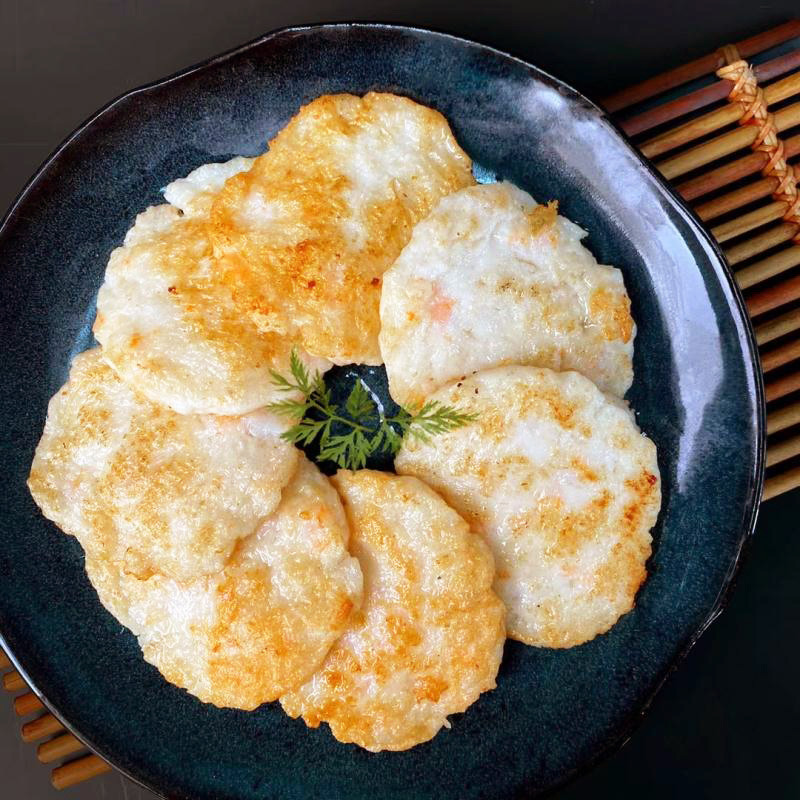 舟山鲜虾半成品油炸小吃速冻虾仁潮汕肉饼懒人虾类制品