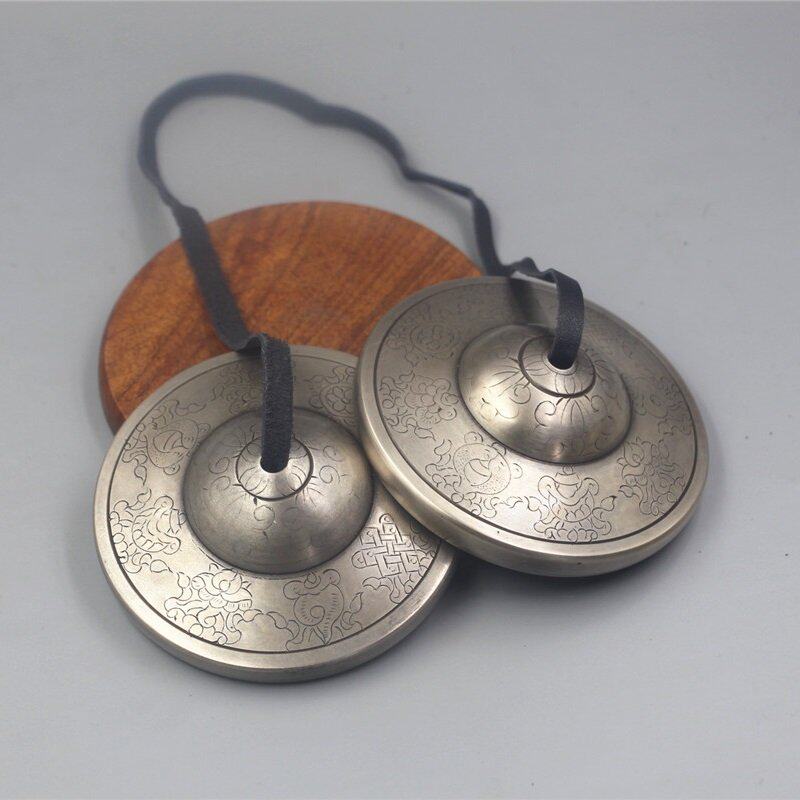 青铜铜拔铃铛疗法乐器撞碰八宝吉祥民族西藏碰钟