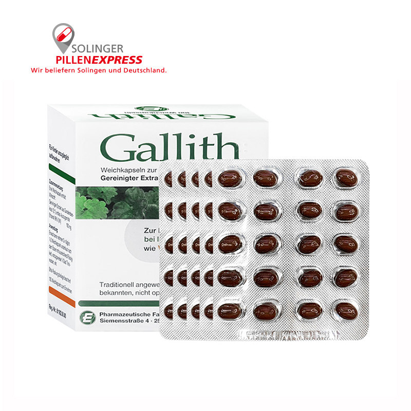 3盒装gallith爱活胆通常春藤德国消石胆结石胶囊原装进口国际肝胆药品