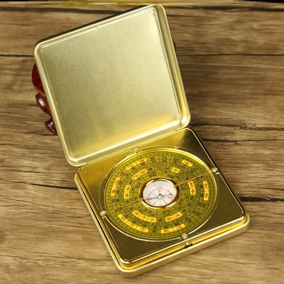 摸金校尉罗盘八卦玄学入门摆件星月方位镇易经五行摆件
