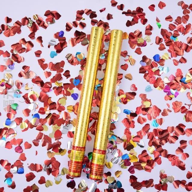 礼炮婚庆开工彩带持婚礼花搬家简约节日手拧礼花