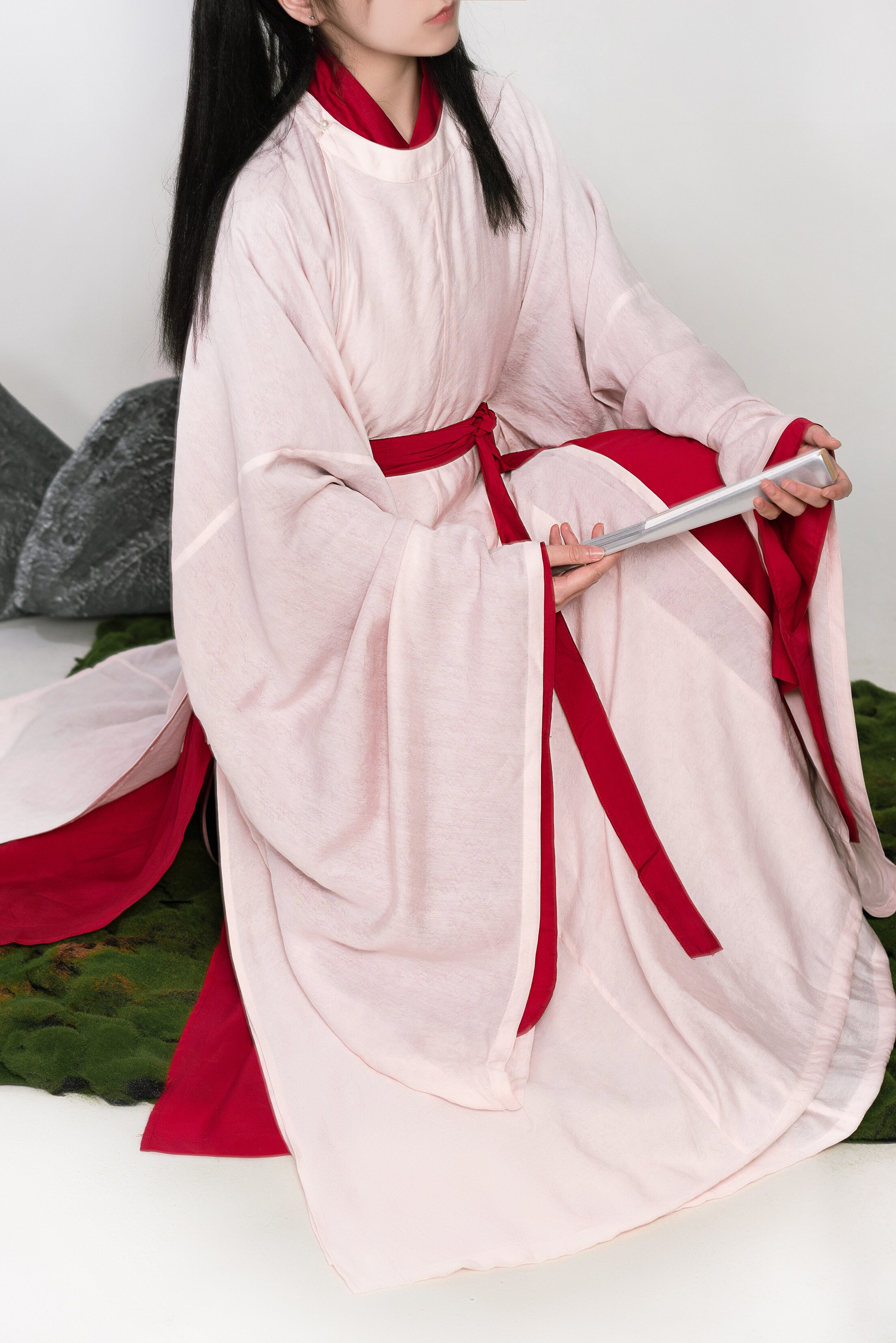 流云圆领女同汉服男原创春天借月宋圆领道袍搭护汉服