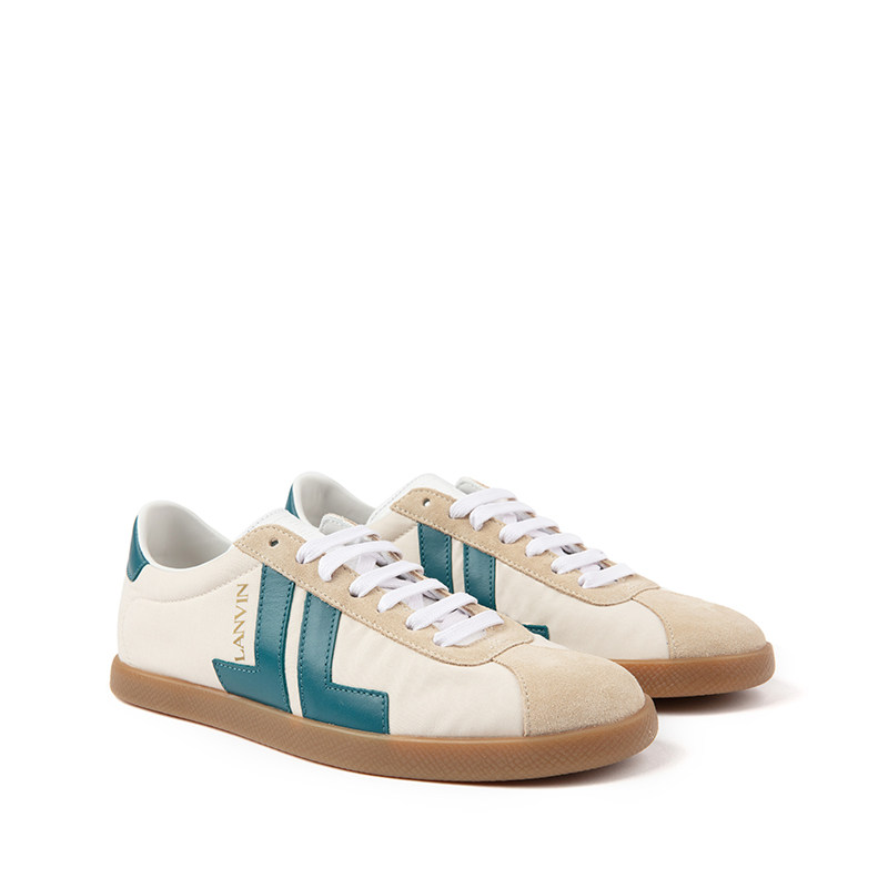 lanvin浪凡官方旗舰店女士皮质glen运动休闲德训鞋
