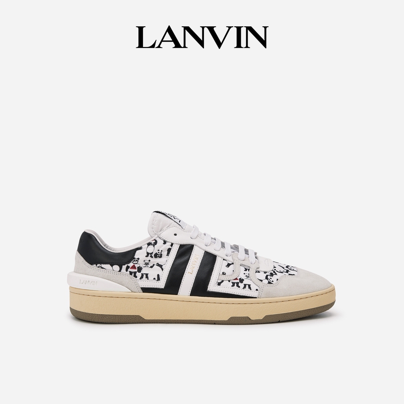 明星同款lanvin浪凡官方旗舰店熊猫浪浪低帮休闲clay运动休闲鞋