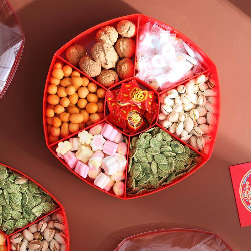 新款零食摆盘过年瓜子花生果家用春节新年年货果盆