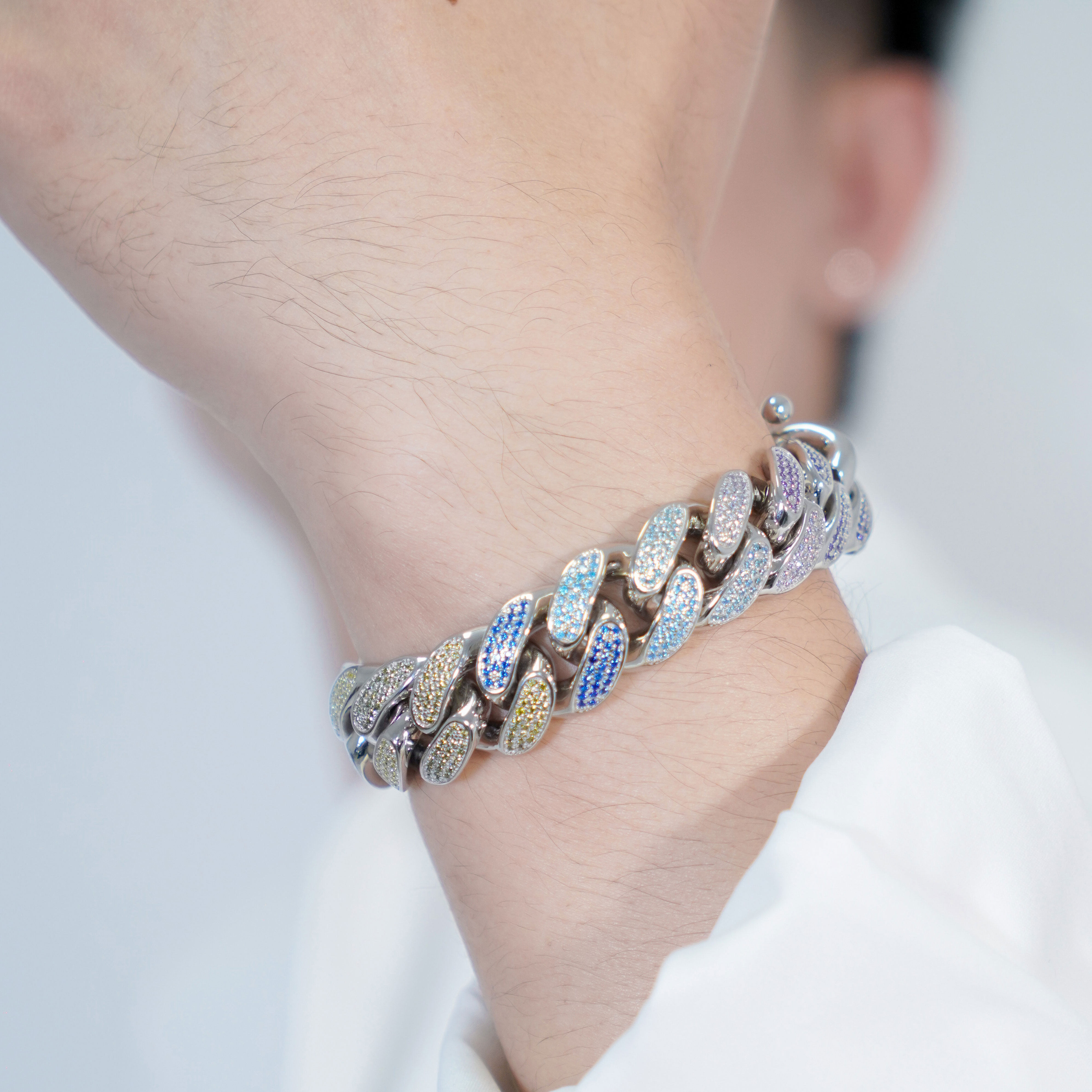 krwcool21sstide泡泡古巴手链镶钻超闪手饰欧美手链