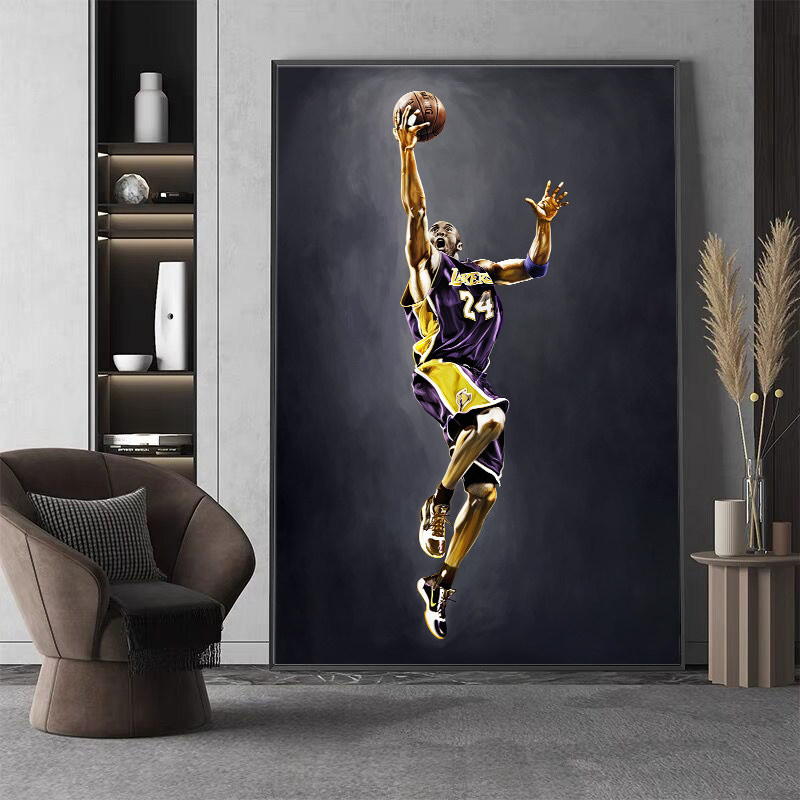 nba科比玄关装饰画体育篮球明星kobe大幅客厅现代装饰画