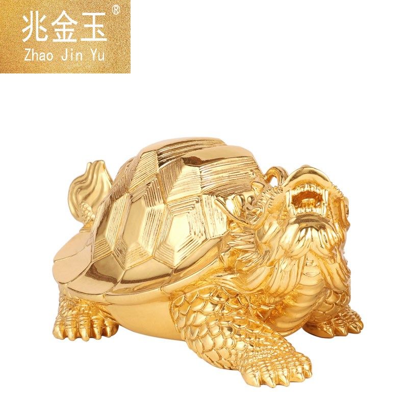 兆金玉龙摆件纯铜贴金铜龙办公室金钱摆件