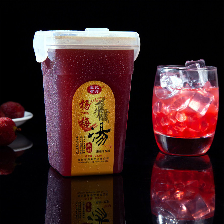 鲜榨冰冻杨梅汁380ml4瓶