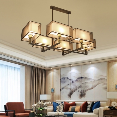 中式客厅灯现代简约新中式餐厅吊灯中国风禅意茶室卧室大厅吸顶.