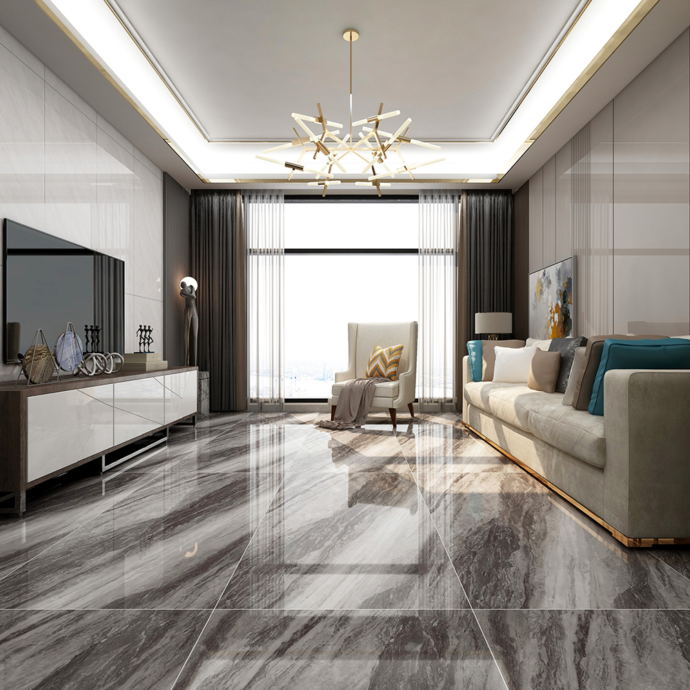 简约通体大理石瓷砖地砖750x1500客厅大板防滑地板砖连纹背景墙砖