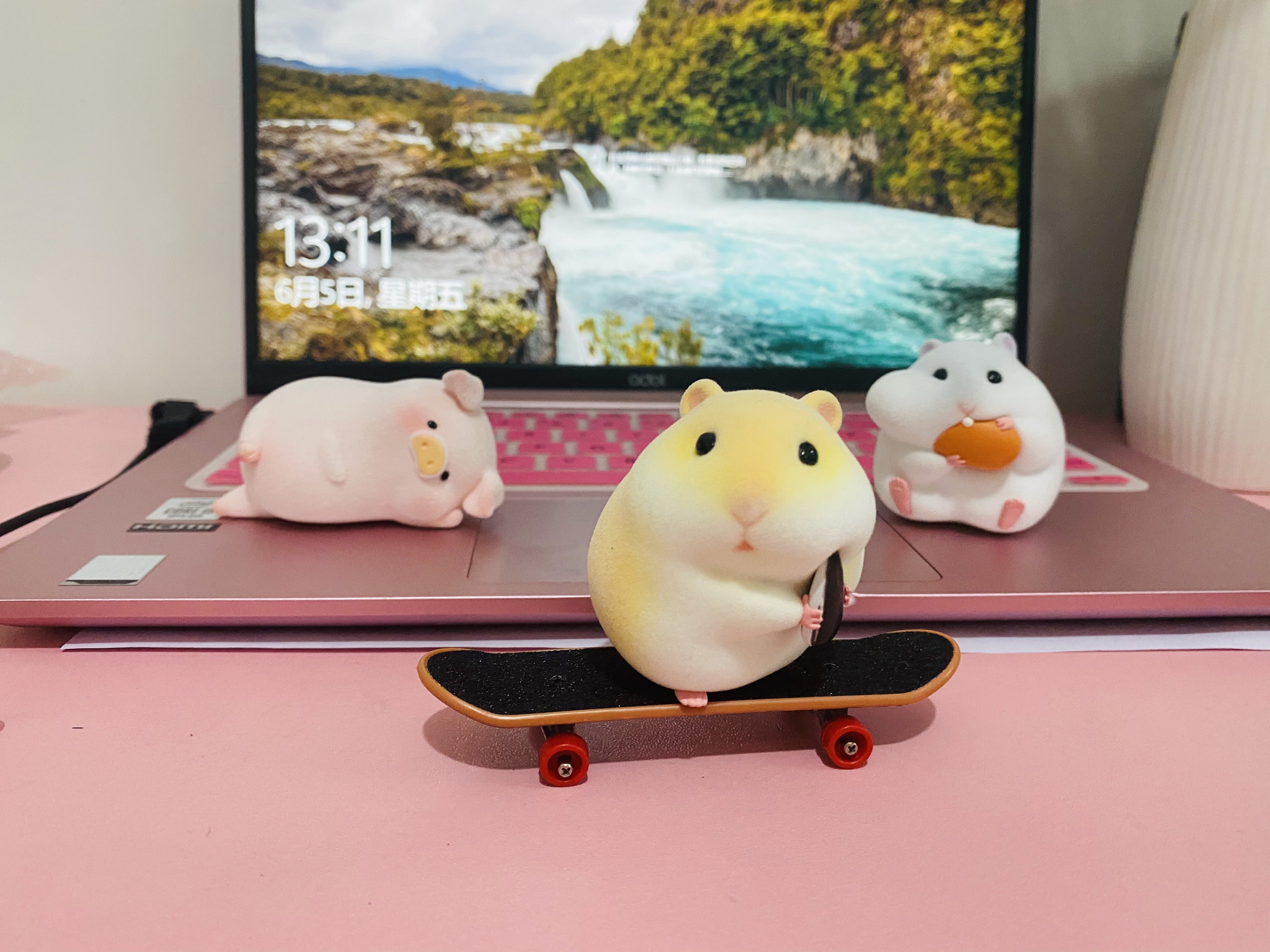 吃货仓鼠公仔盲盒鼠年不二二马大叔萌物植绒潮玩盲盒