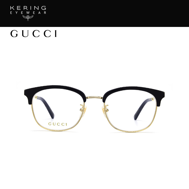 眼镜开云古驰gucci织带系列复古眉形光学近视眼眼镜架