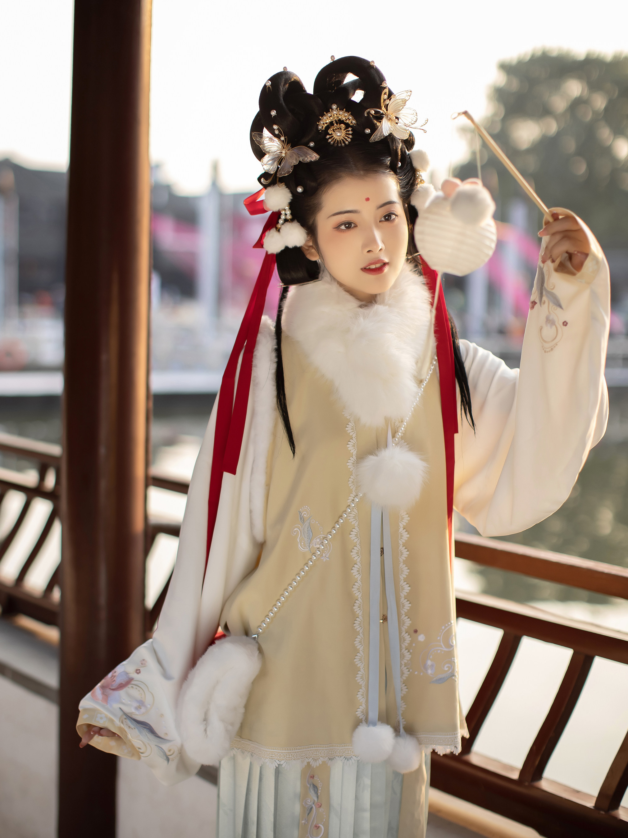 长歌明制原创汉服比甲短袄褶裙冬季新款可爱汉服