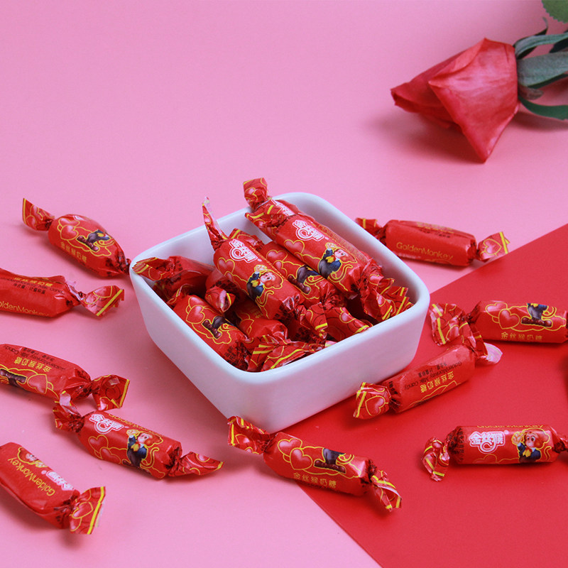 金丝猴奶糖1000g散装香芋红豆原味婚庆喜糖休闲糖果