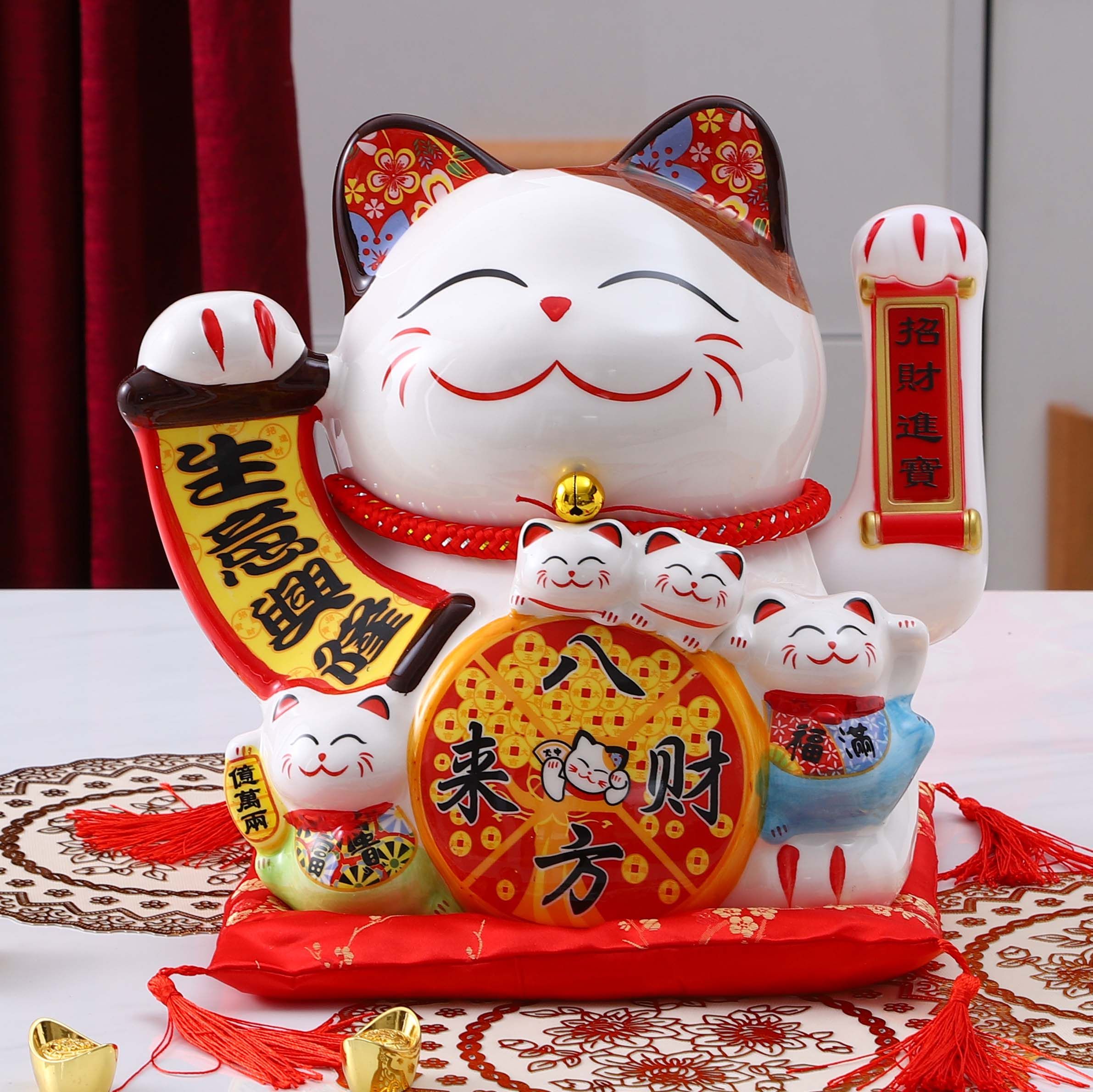 招财猫摆件开业大号电动摇手店铺家居客厅收银台招财猫