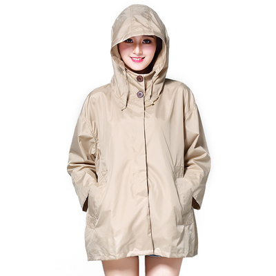 成人简约女士雨衣外套上班风雨防水学生出游徒步轻薄日韩雨披