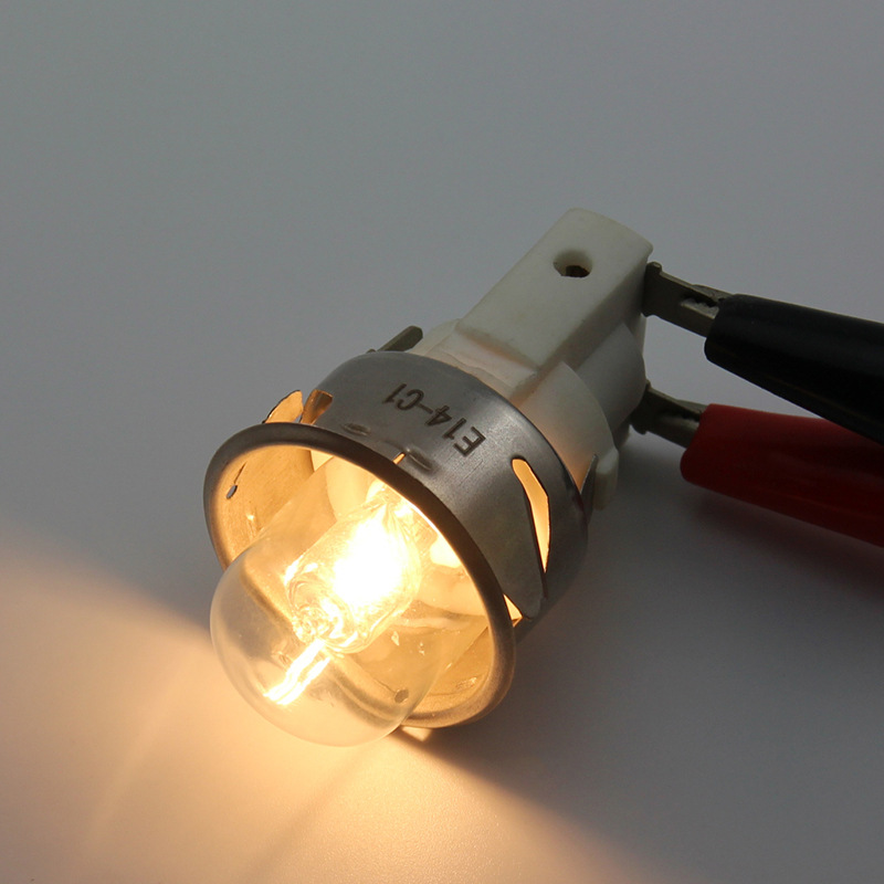 灯泡烤箱披萨照明黄光石英钨卤e14螺口25w卤钨灯